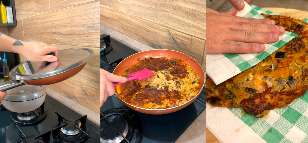 Frittata di melanzane rossa