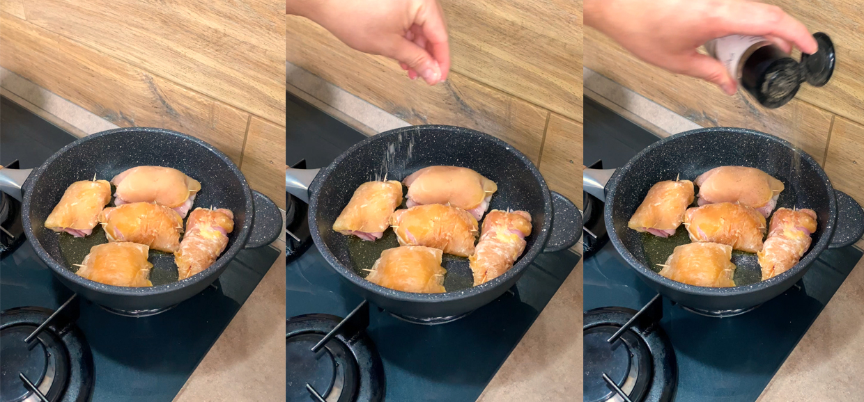 Involtini di pollo in padella facilissimi