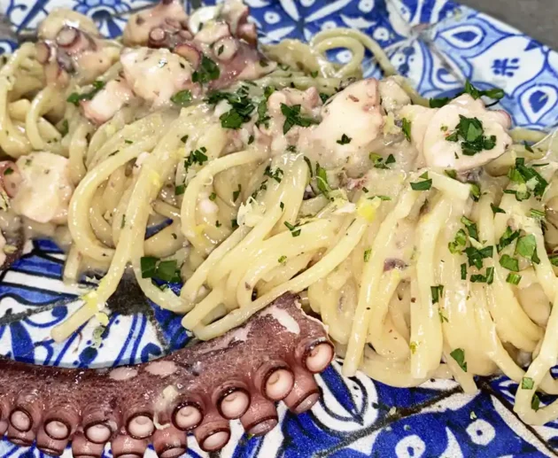 Spaghetti polpo e limone | Pasta | Primo di Mare | Ricetta di Carlo Gaiano