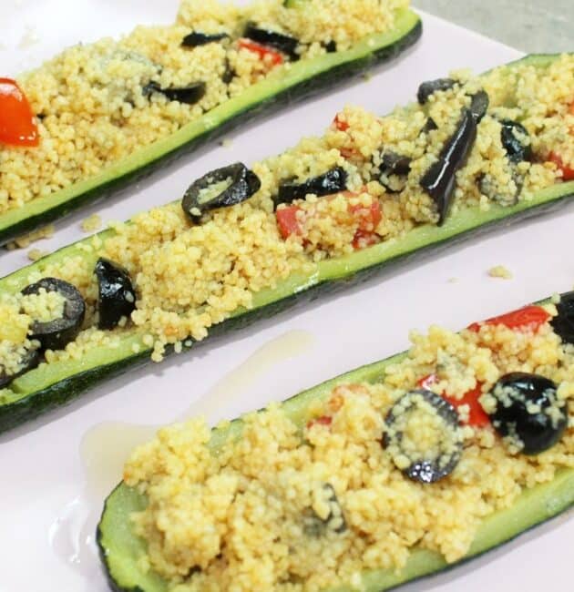 zucchine ripiene di cous cous di verdure