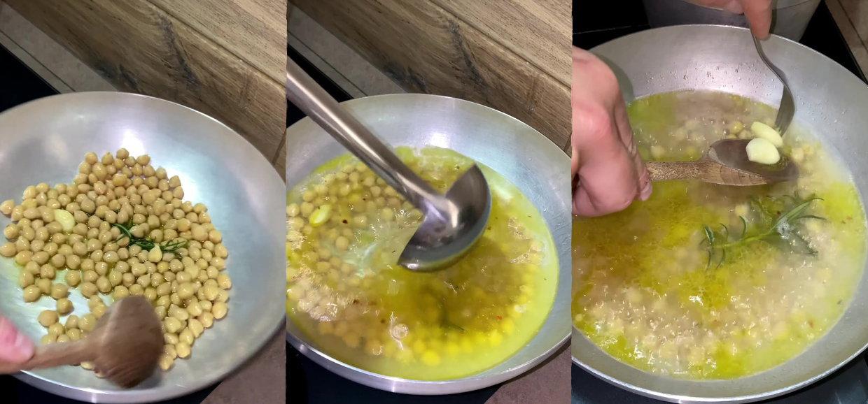 Pasta e ceci col curry