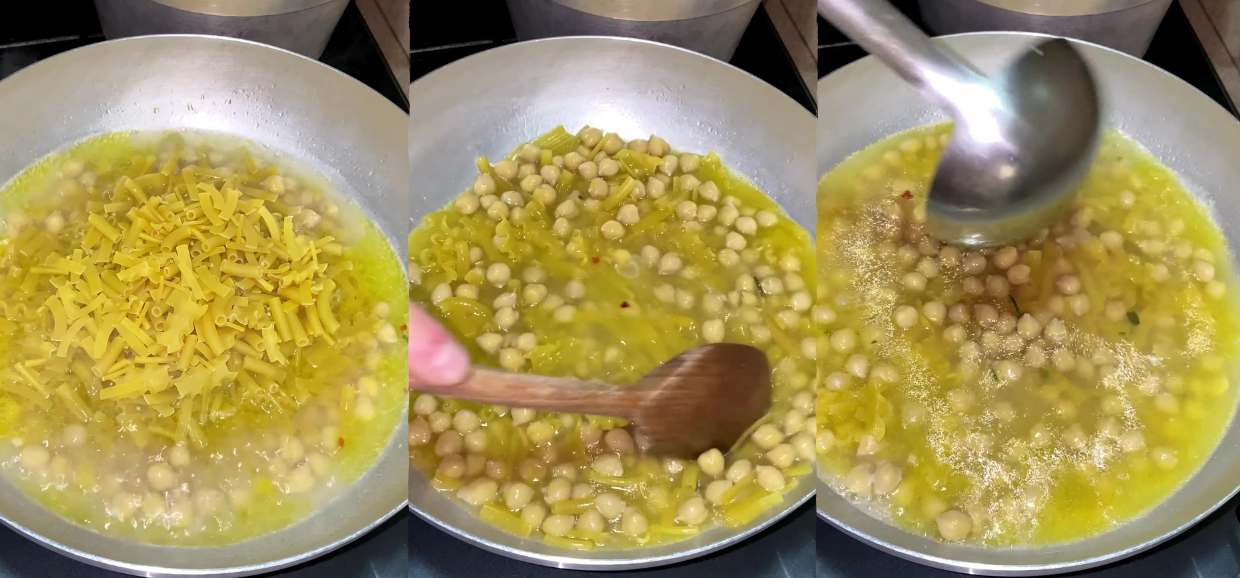 Pasta e ceci col curry