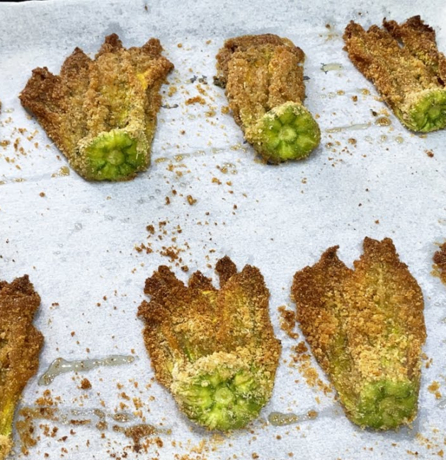 Fiori di zucca gratinati facilissimi