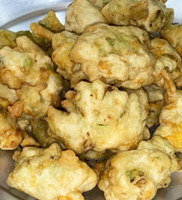 Frittelle di fiori di zucca senza uova e senza lievito