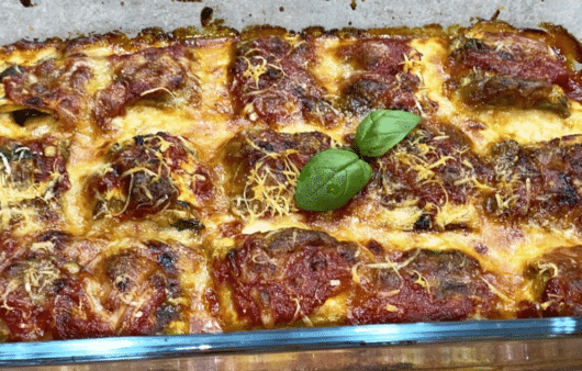 Involtini di melanzane grigliate alla parmigiana