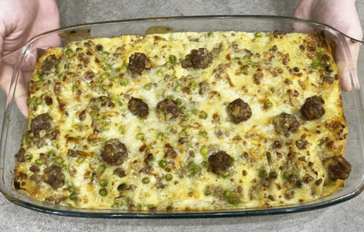 Lasagna con ragù bianco e polpettine