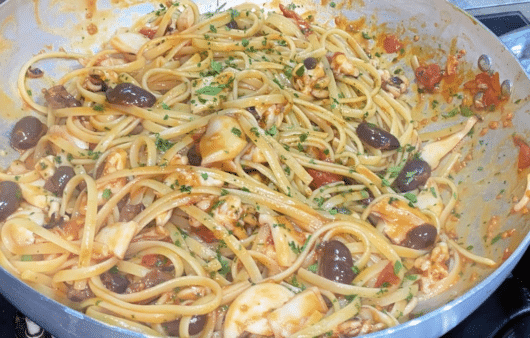 Linguine seppioline e olive