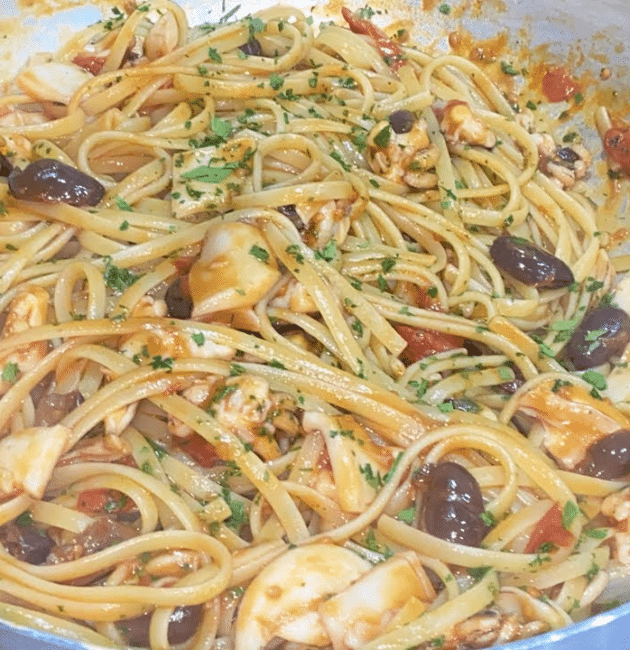Linguine seppioline e olive