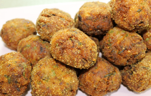 Polpette di zucchine, melanzane, carne e philadelphia