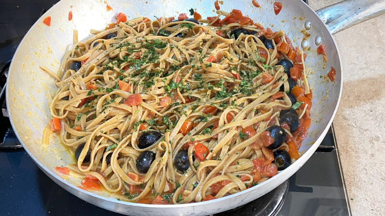 Struncatura (calabrese!) piccante con alici, pomodorini e olive