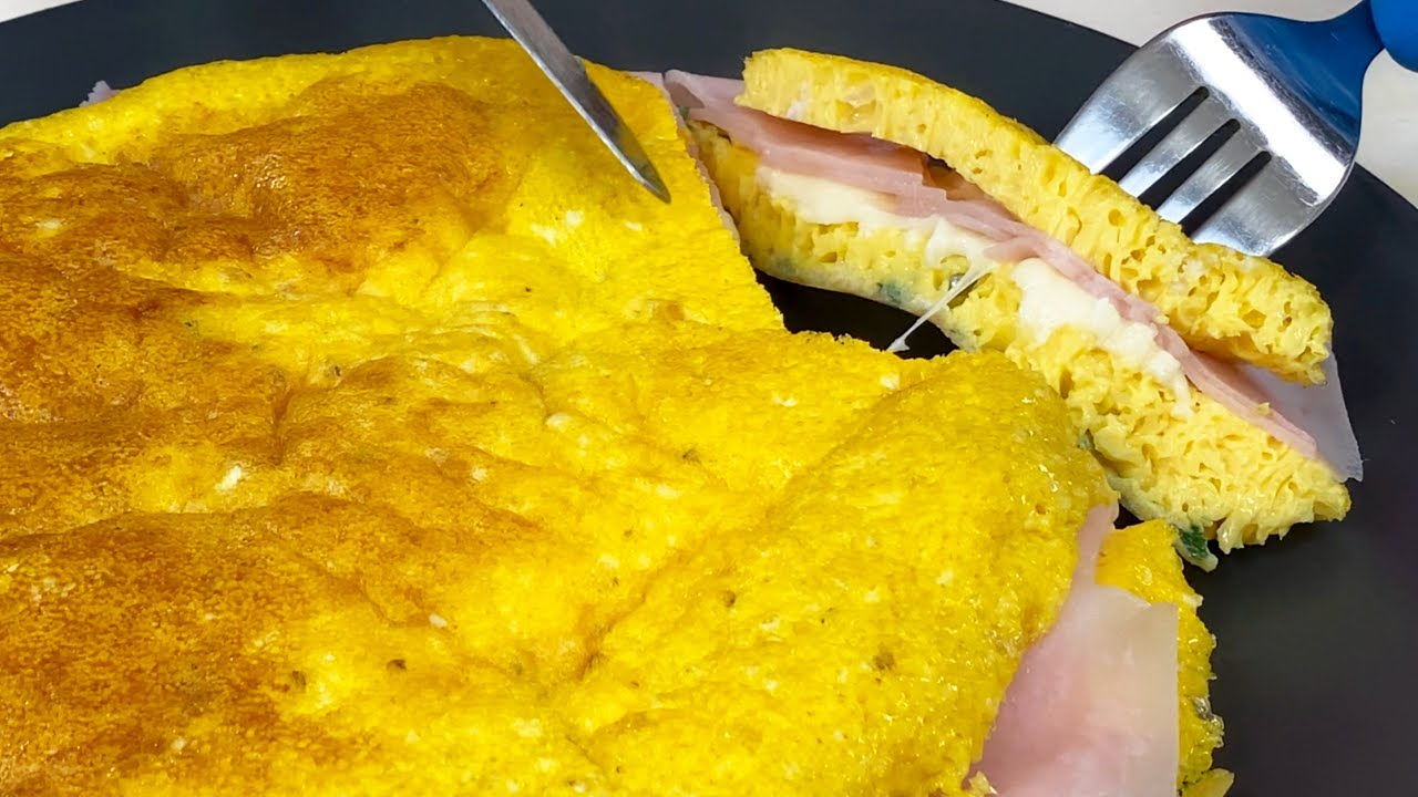 Frittata ripiena con cotto e formaggio