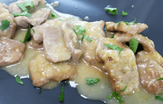 Straccetti di vitello al vino bianco