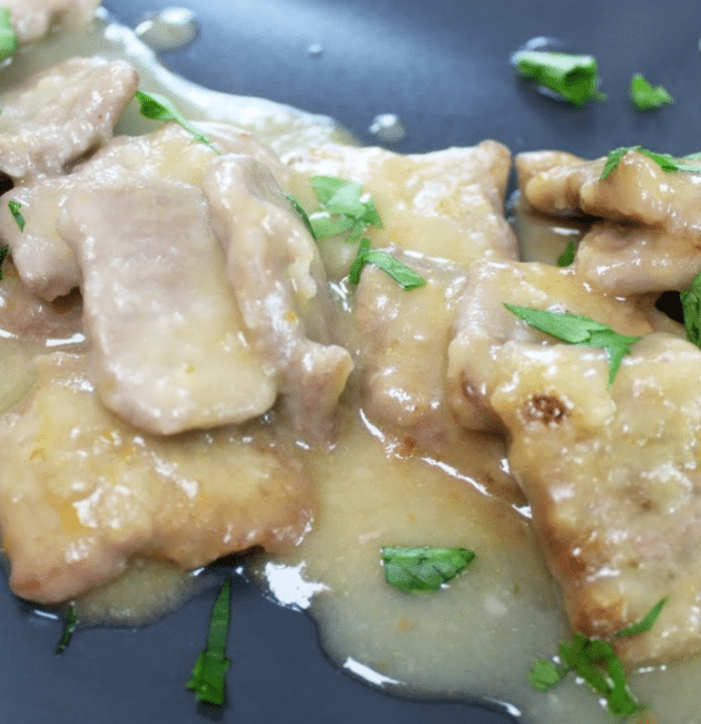 Straccetti di vitello al vino bianco