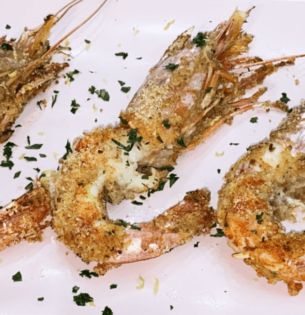 Gamberoni al forno gratinati