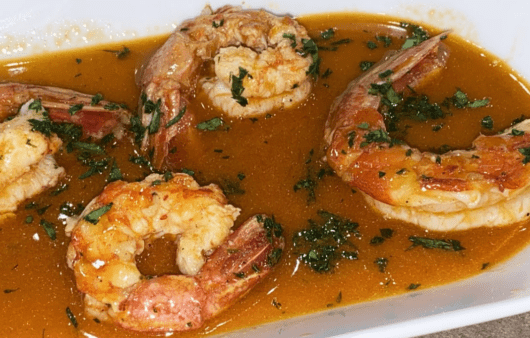 Gamberoni in padella al vino bianco