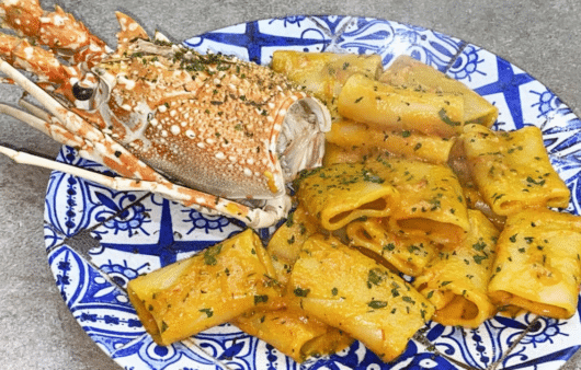 Paccheri con crema di aragosta