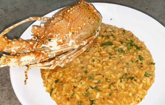 Risotto con crema di aragosta