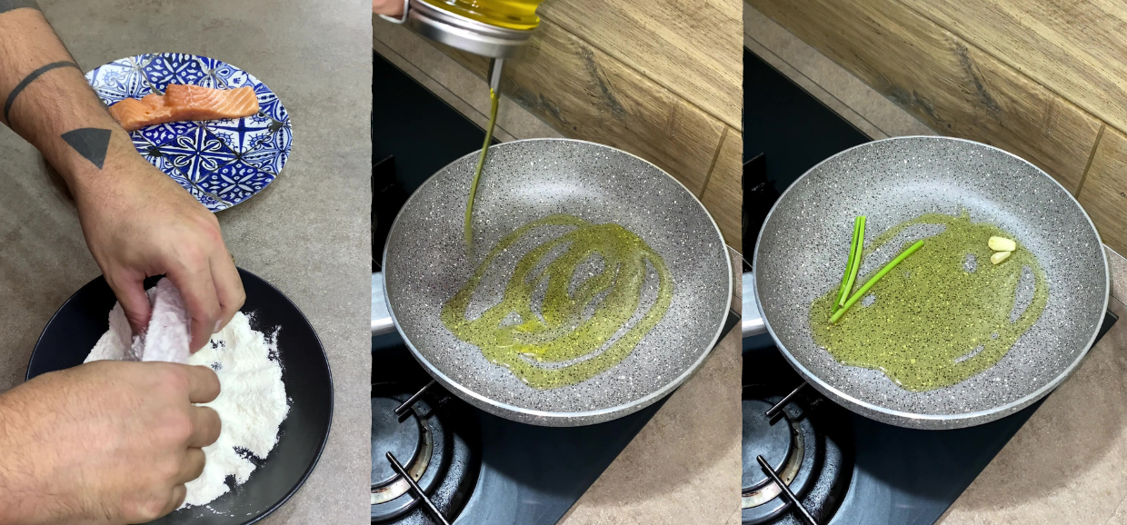 Filetti di salmone surgelati in padella a modo mio