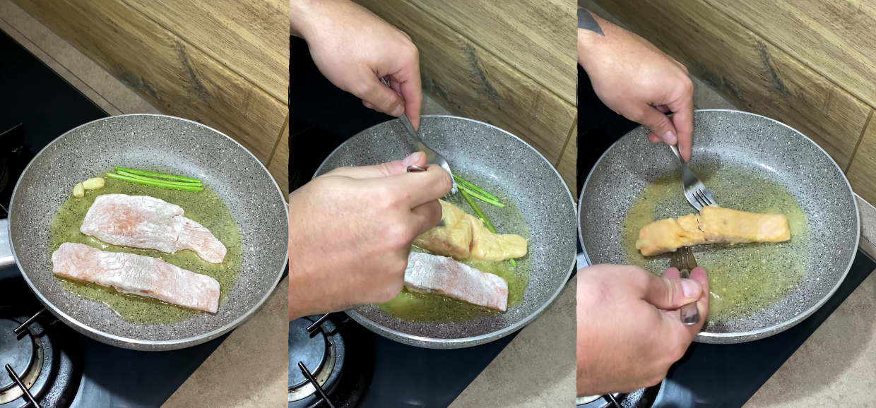 Filetti di salmone surgelati in padella a modo mio