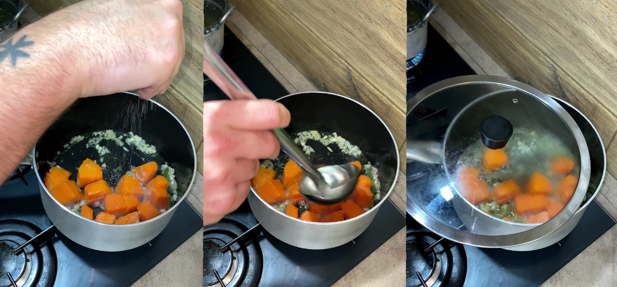 Risotto con zucca e burrata