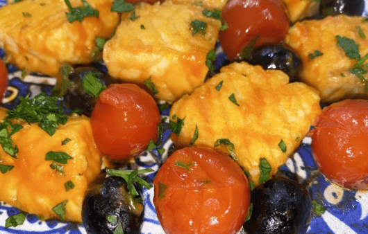 Bocconcini di salmone alla mediterranea