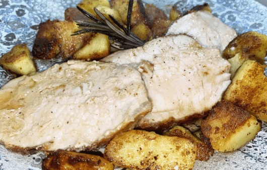Lonza di maiale in padella con patate