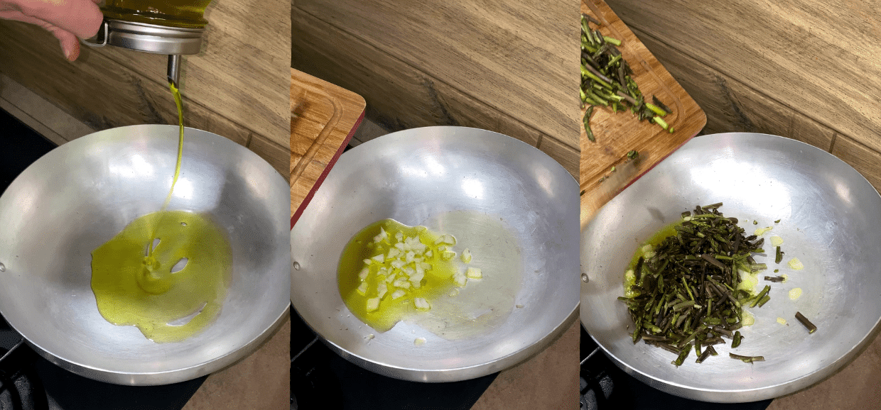 Carbonara agli asparagi con carciofi croccanti