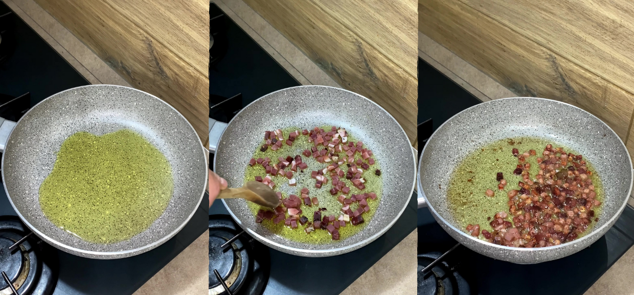 Risotto champignon, speck e provola affumicata