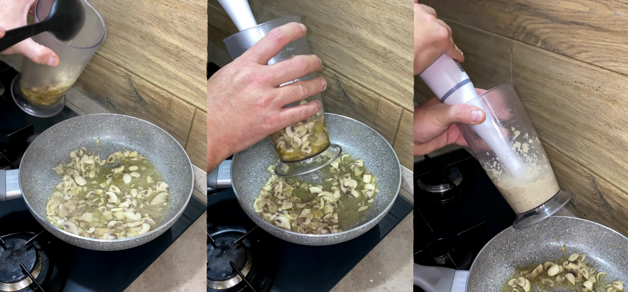 Risotto champignon, speck e provola affumicata