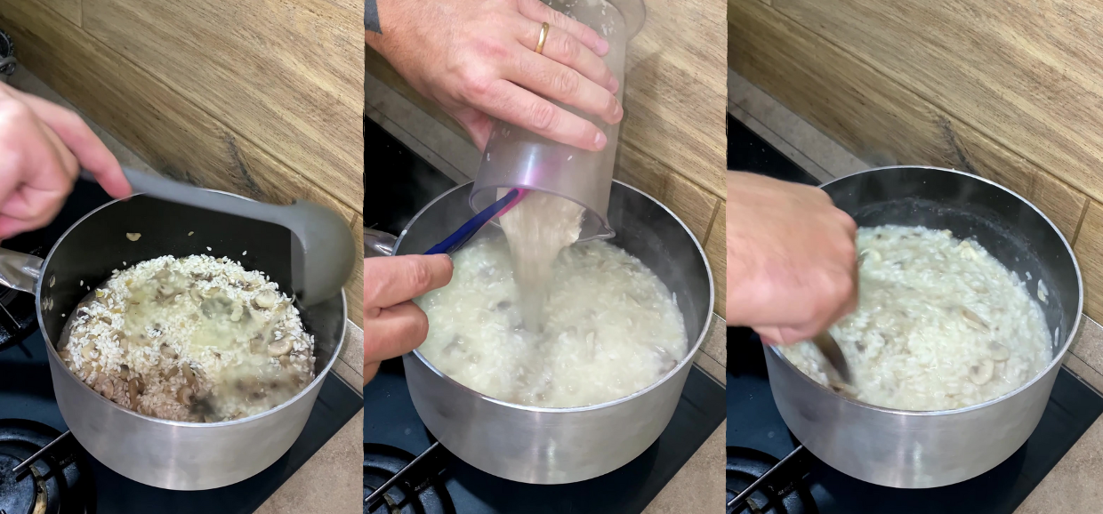 Risotto champignon, speck e provola affumicata