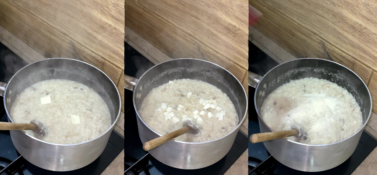 Risotto champignon, speck e provola affumicata