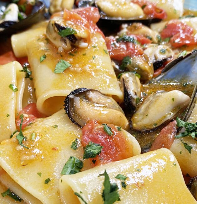 Paccheri cozze e pomodorini