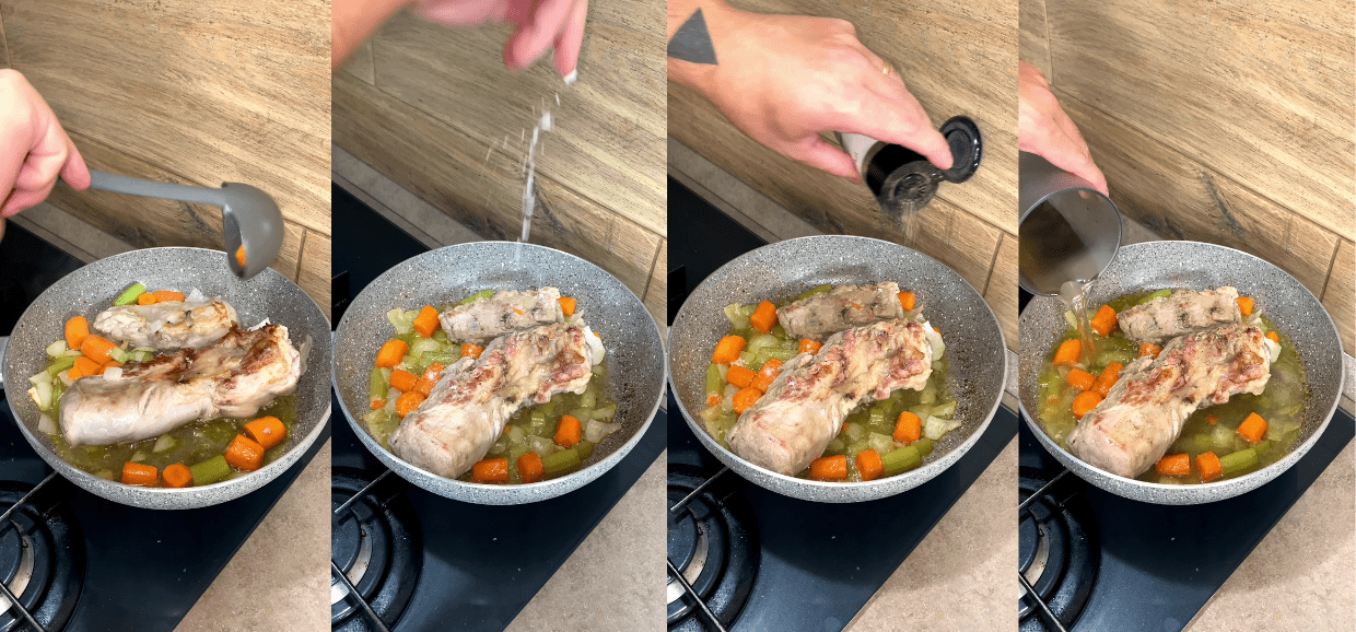 Filetto di maiale in padella al vino bianco