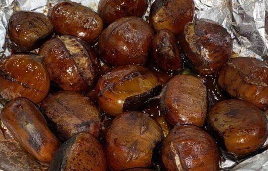 Castagne al cartoccio dolci