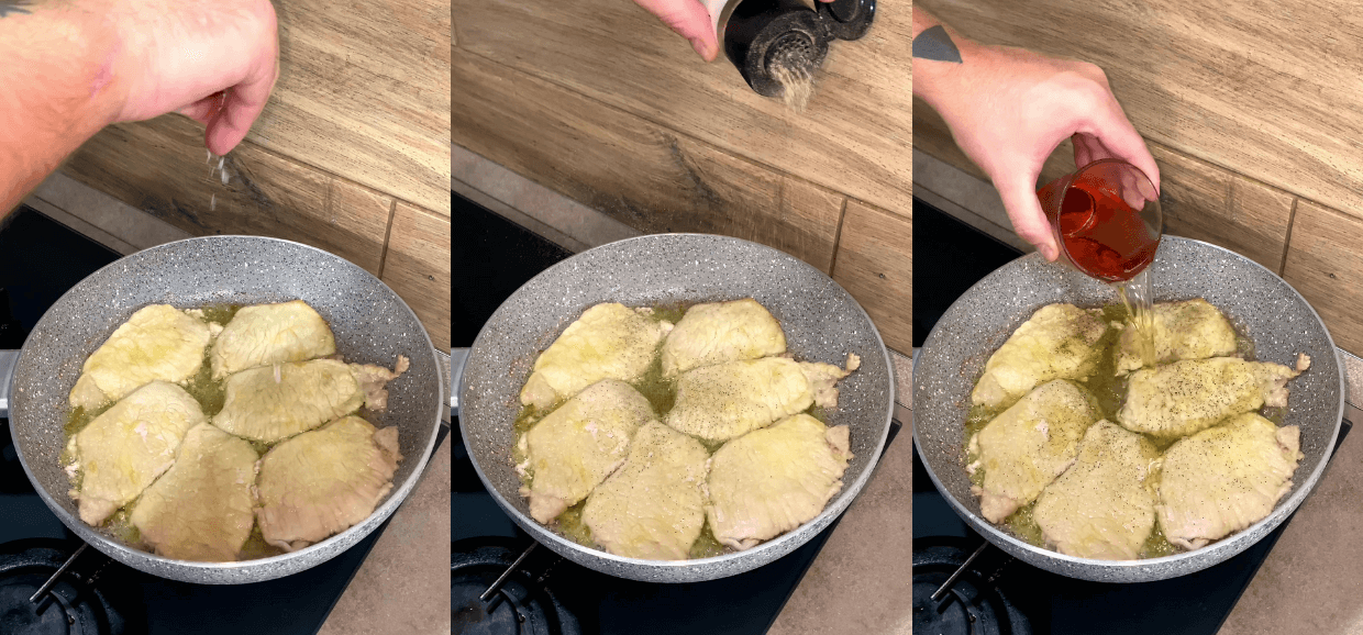 Fettine di lonza di maiale al vino bianco