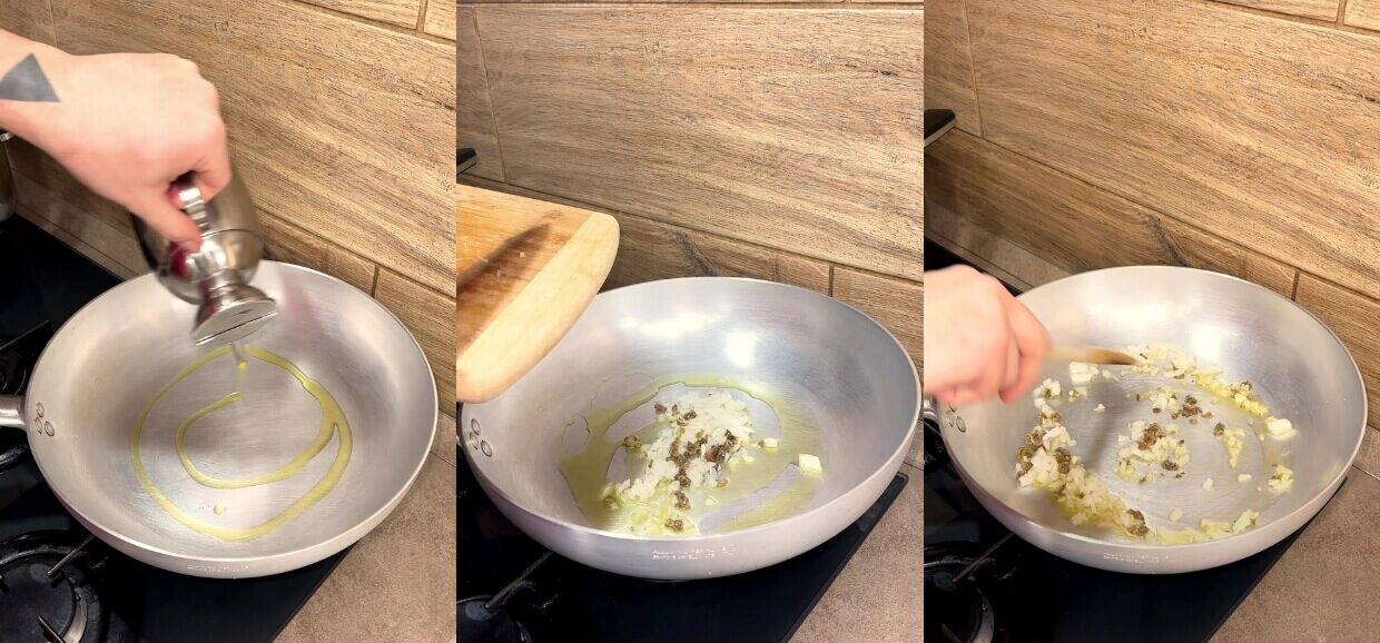 Linguine tonno, olive e pomodorini