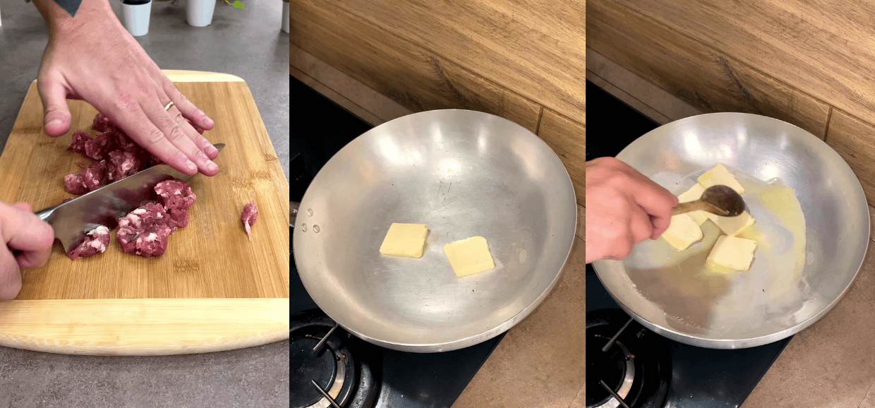 Pappardelle porcini, tartufo e salsiccia