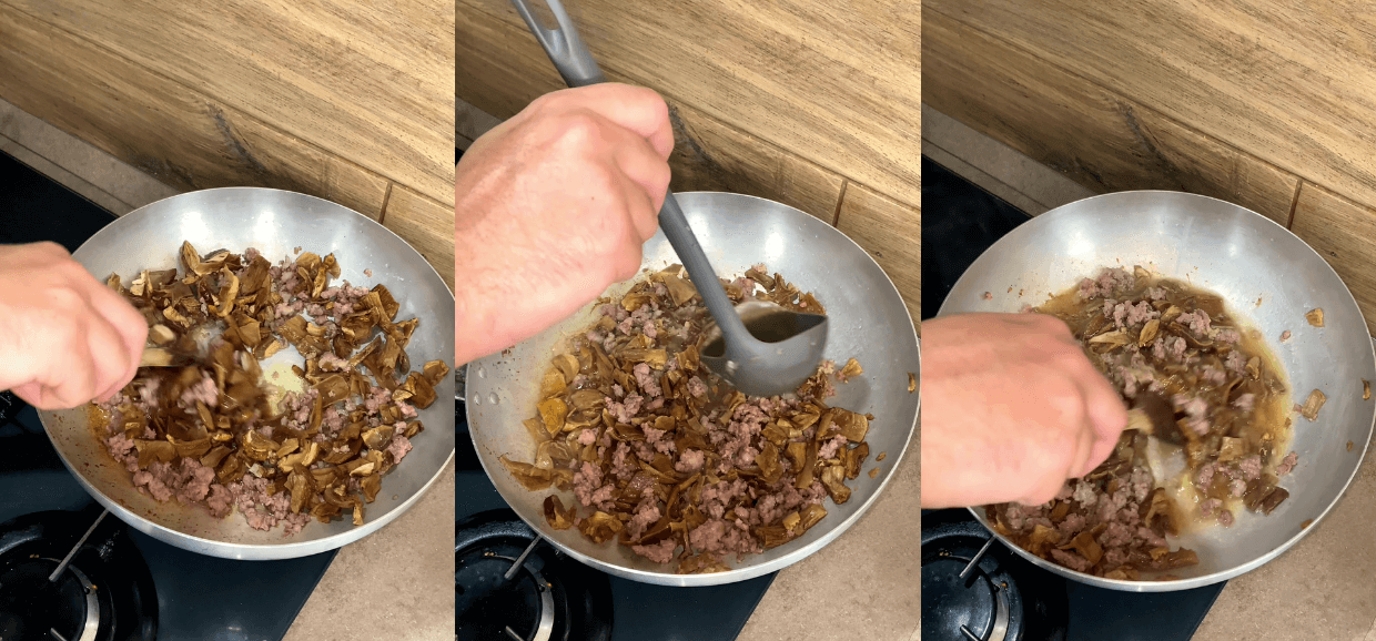 Pappardelle porcini, tartufo e salsiccia