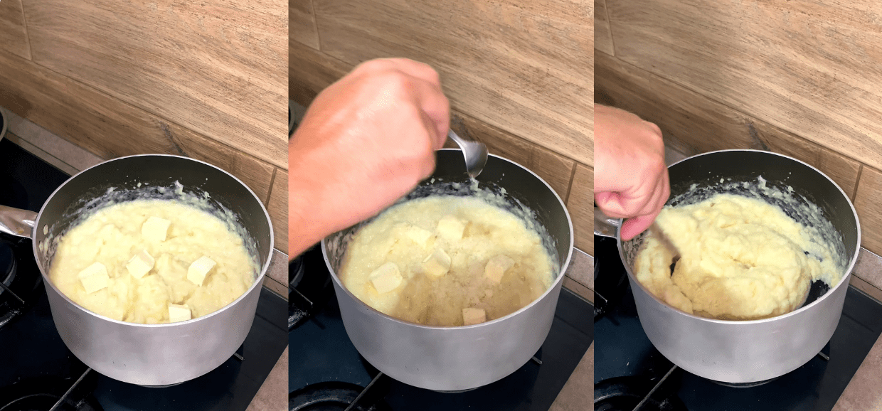 Purè di patate fatto in casa con patate e provola