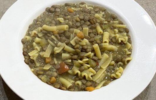 Pasta e lenticchie classica di nonna