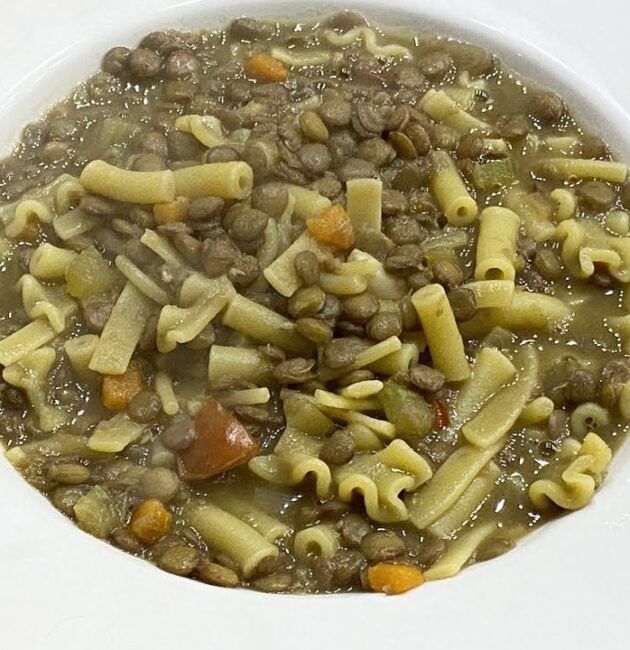Pasta e lenticchie classica di nonna