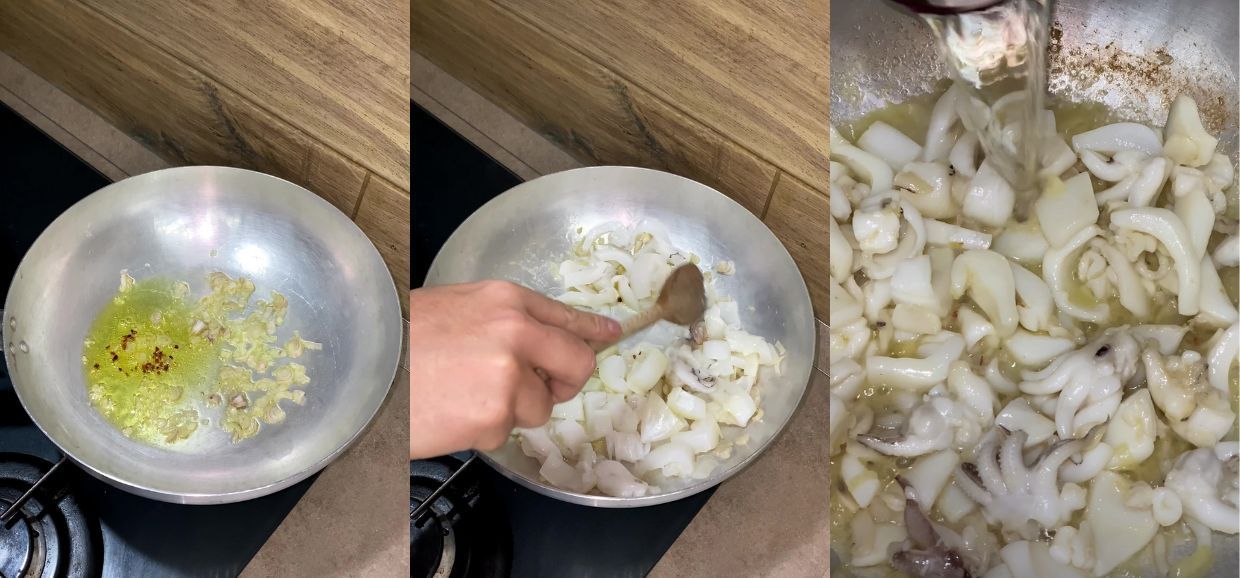 Gnocchetti seppie e piselli