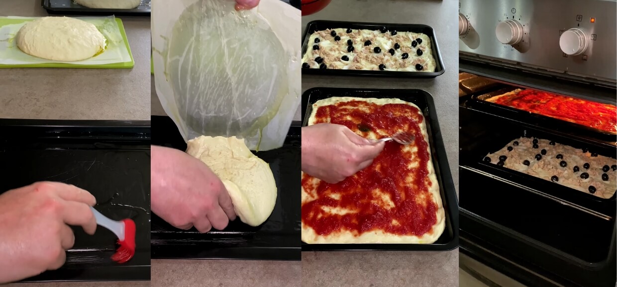 Pizza fatta in casa buonissima con preparato per purè nell'impasto