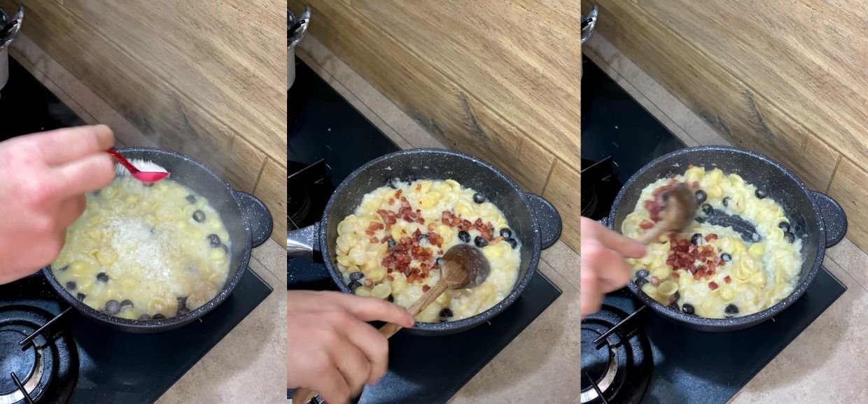 Strascinati cavolfiore, pancetta ed olive