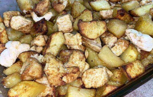 Bocconcini di pollo alla paprika con patate