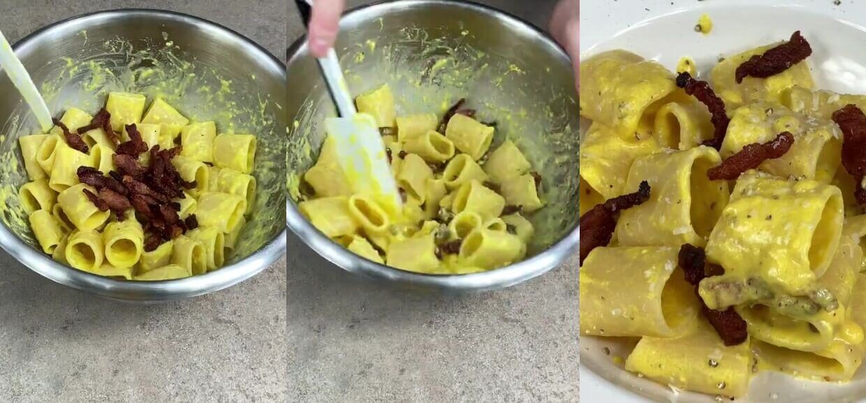 Carbonara con uova sode
