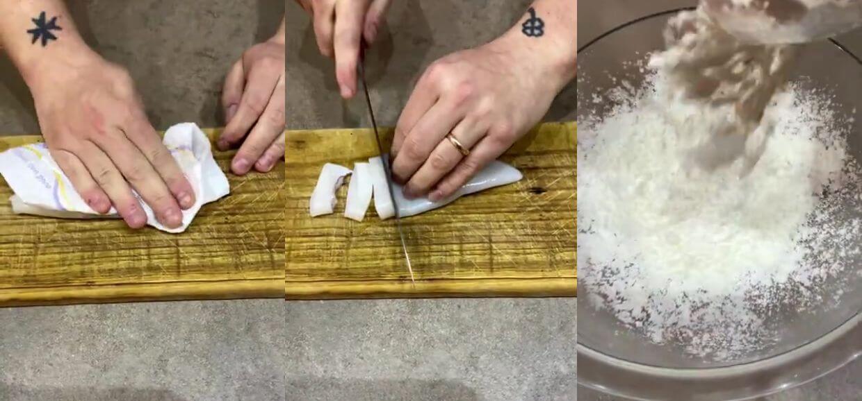 Frittura di pesce: calamari, alici e triglie