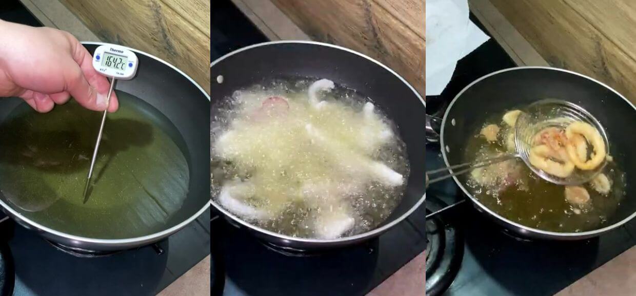 Frittura di pesce: calamari, alici e triglie