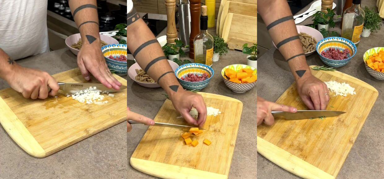 Pasta zucca e macinato