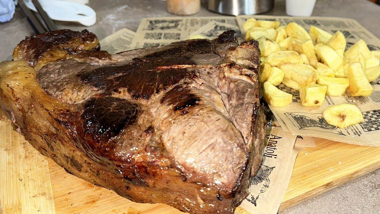 Bistecca con cottura reverse searing